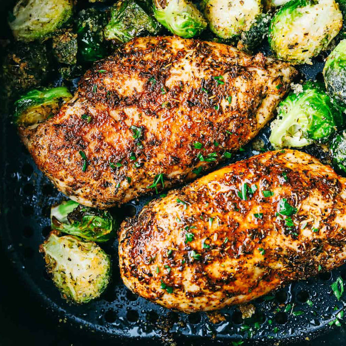 Air Fried Chili Garlic Chicken Breast