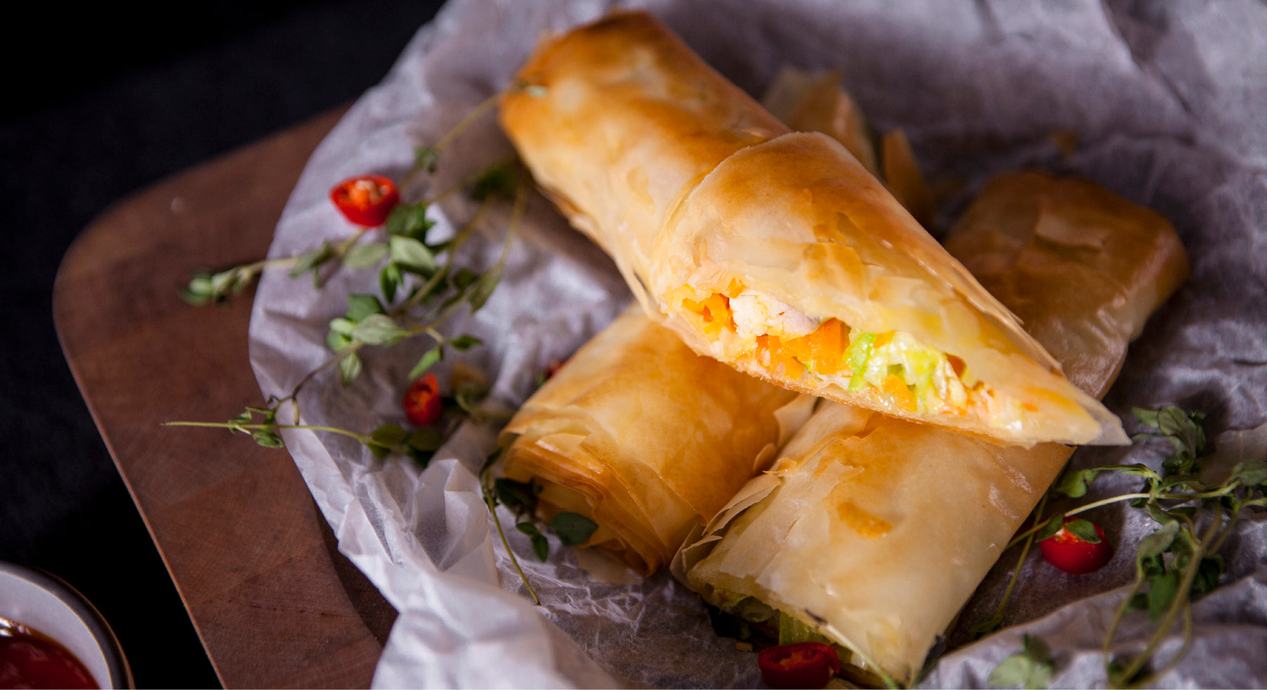 Phyllo Seafood Spring Roll