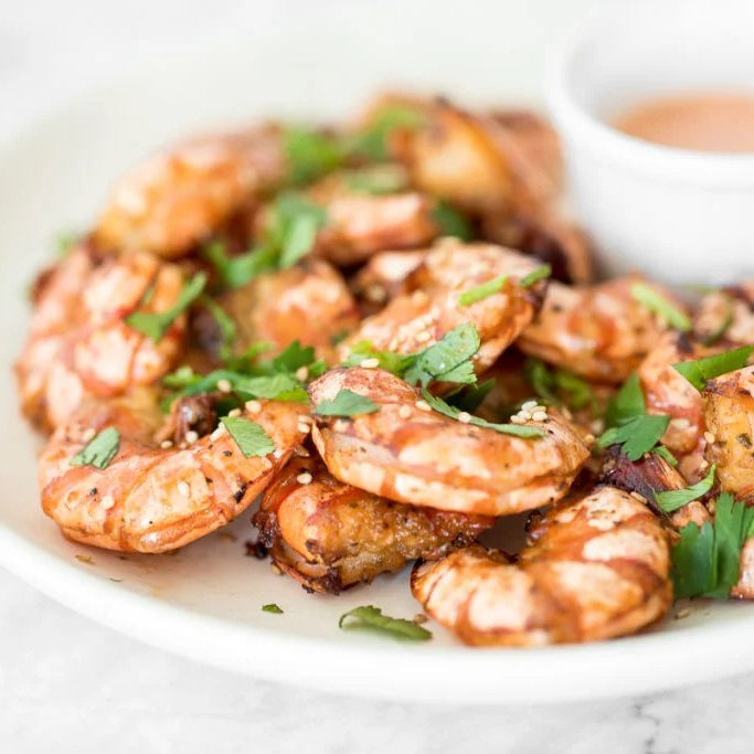 Air-Fried River Prawns & Peanuts