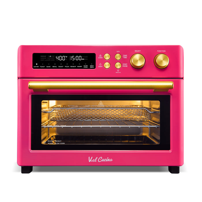 VAL CUCINA 10-IN-1 AIR FRYER TOASTER OVEN - BARBIE PINK