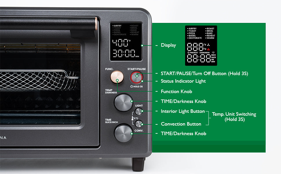 10-IN-1 SMART & CLEAN AIR FRYER TOASTER OVEN