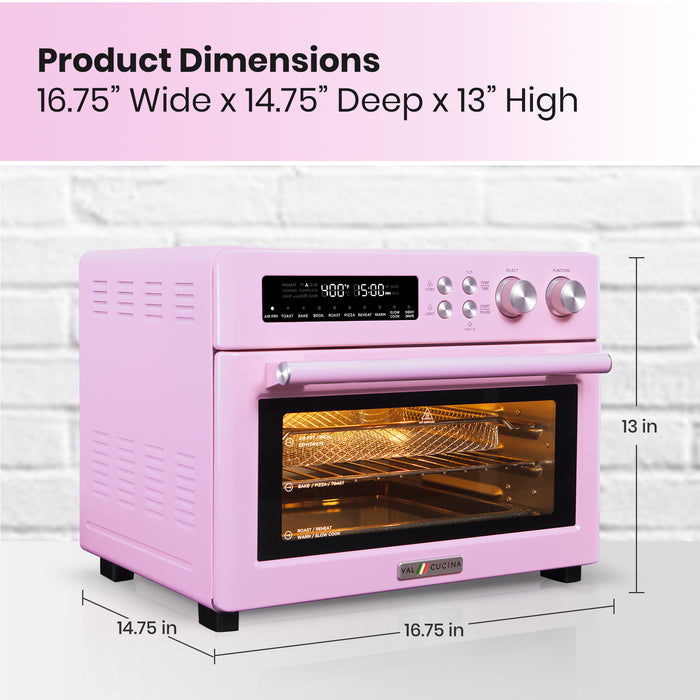 FINAL SALE - VAL CUCINA 10-IN-1 AIR FRYER TOASTER OVEN - CLASSIC PINK (Refurbished)