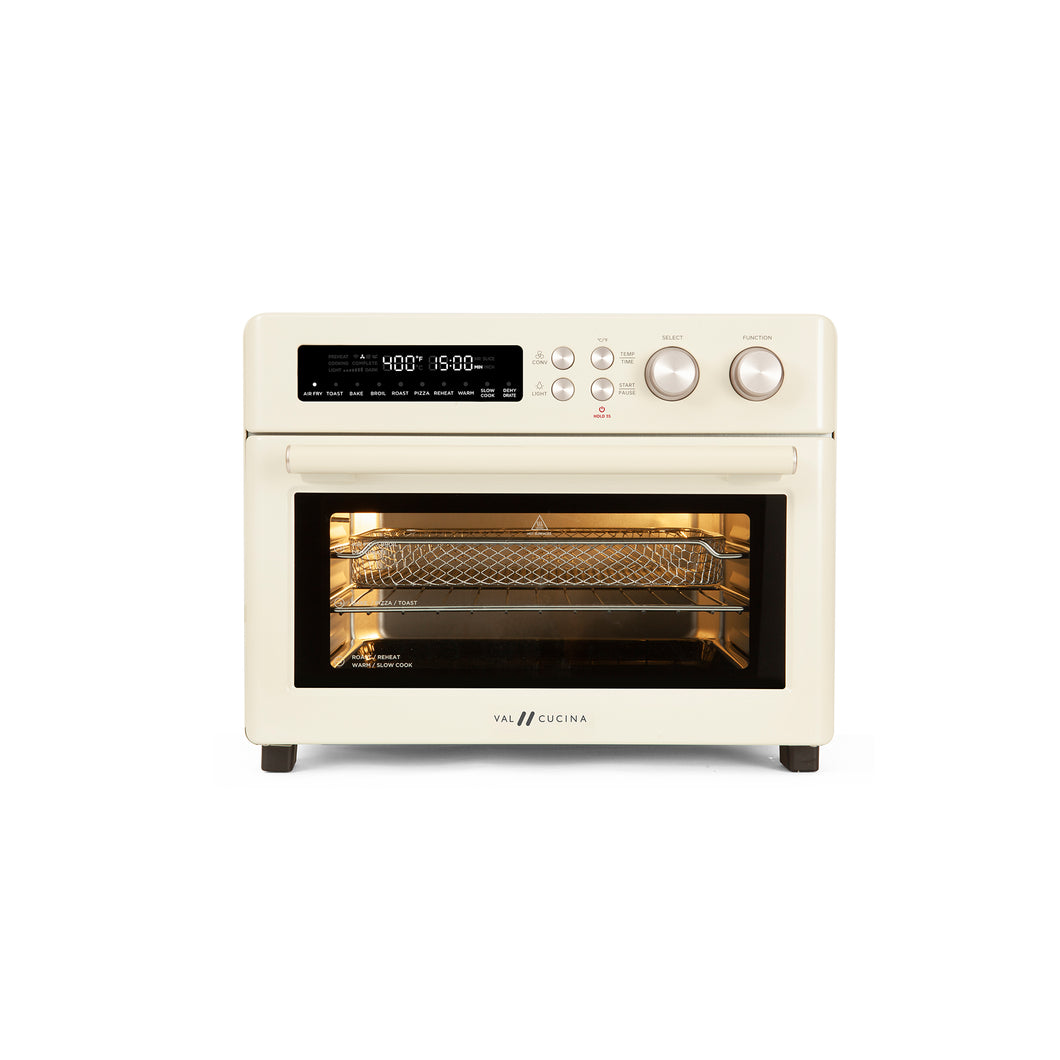 VAL CUCINA 10-in-1 Extra Large Air Fryer Toaster Oven - Cream Color