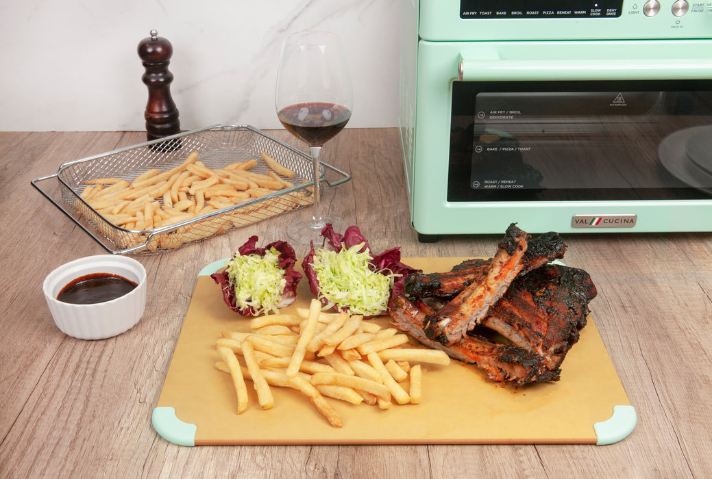 AIR FRYER TOASTER & OVEN & CUTTING PASTRY BOARD - HOT PINK