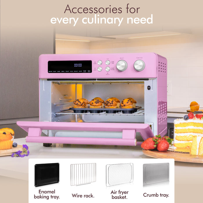 FINAL SALE - VAL CUCINA 10-IN-1 AIR FRYER TOASTER OVEN - CLASSIC PINK (Refurbished)