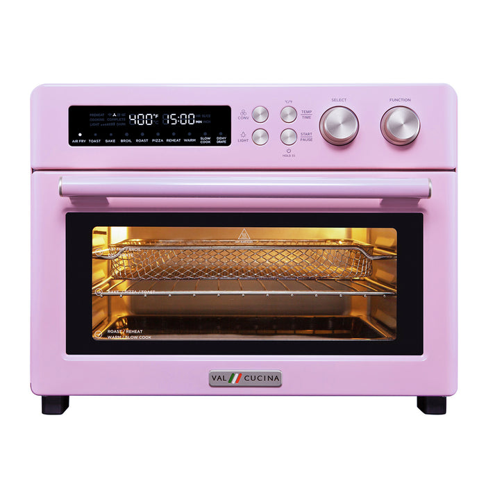 FINAL SALE - VAL CUCINA 10-IN-1 AIR FRYER TOASTER OVEN - CLASSIC PINK (Refurbished)