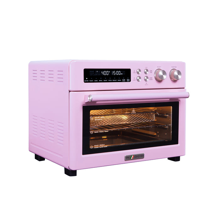 FINAL SALE - VAL CUCINA 10-IN-1 AIR FRYER TOASTER OVEN - CLASSIC PINK (Refurbished)