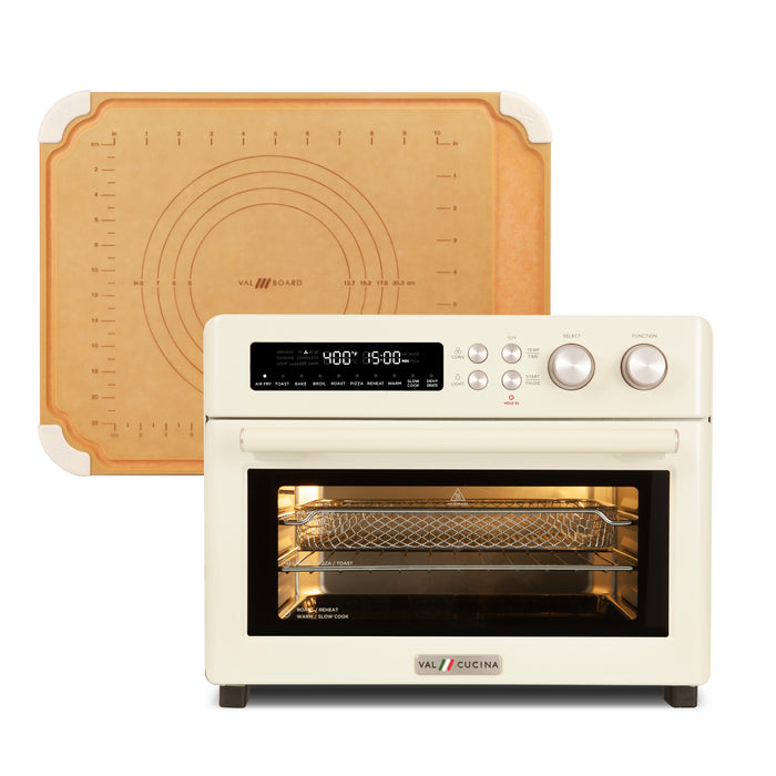 AIR FRYER TOASTER OVEN & CUTTING BOARD - ALMOND CREAM