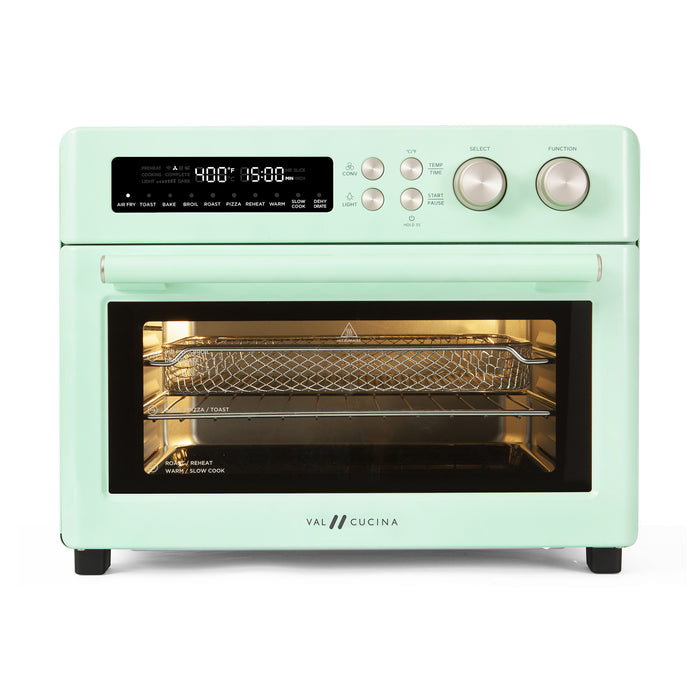 VAL CUCINA 10-IN-1 EXTRA LARGE AIR FRYER TOASTER OVEN - GREEN